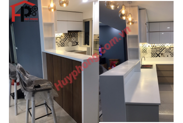 THI CÔNG NỘI THẤT KHU BẾP CĂN HỘ ESTELLA QUẬN 2